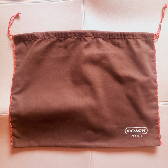 Coach Y2K Brown Red Drawstring Bag Vintage - Picture 2 of 5